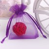 Wudygirl 100pcs Sheer Organza Bag 4X6 with Drawstring Jewelry Pouches Bags for Party Wedding Favor Candy Seashell Gift Bags (Purple 4x6)