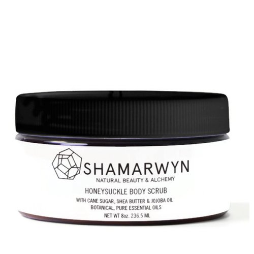 Honeysuckle Body Scrub Exfoliator Natural Organic Cane Sugar Shea Butter Jojoba for Silky Skin 4oz