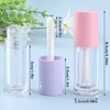 oruola 6pcs Empty Lip Gloss Tubes,Lip Gloss Tubes,6 ml Clear Lip Gloss Containers with Wand Cuticle Oil Dispenser,Refillable Transparent Lip Gloss Bottles for Women Girls DIY Makeup (Colorful)
