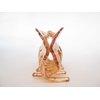Generic Clear transparent amber brown and red painted hair claw clip