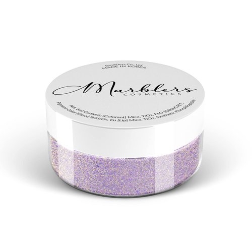 MARBLERS Chunky Mica Powder [Wisteria Pearl] 0.11oz (3g) | Highly Pigmented | Non-Toxic, Vegan, Cruelty-Free | Lip Gloss, Eyeshadow, Body Butter, Nail Polish, Nail Art | Party, Body, Face Makeup