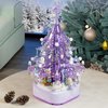 MEIEST Christmas Tree Building Blocks Set,DIY Purple Crystal Christmas Tree Music Box,Xmas Holiday Construction Toy Gift,Home Decor