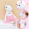PLYFOU Unicorns Doll Stuffed Animal Toys for Girls - Soft Unicorns Toys - 8 Pieces with Wings, Shawl, Dresses & Tote Bag - Birthday Gift for Girls 3-7