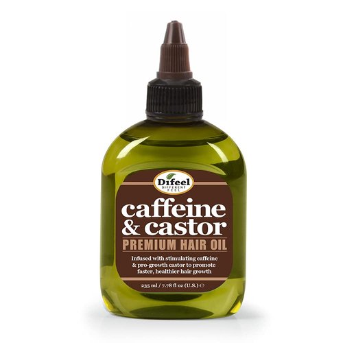 Difeel Caffeine & Castor Premium Hair Oil 7.1 Ounce - Deluxe 2-PC Gift Set