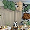 158 PCS Green Cow Balloons Arch Garland Kit Cow Party Decorations for Baby Shower Birthday Farm Western Cowboy Theme Party Supplies Decorations
