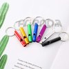 35 Pieces Emergency Whistle with Keychain, Aluminum Emergency Survival Whistle for Camping Hiking Hunting Outdoors Sports, Loud Sound