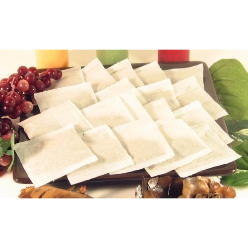 200 Empty Tea Bags 2”x 3” White Compostable, These Heat Sealable Tea Infuser for Loose Tea Herbs are Organic Disposable Tea Strainer Bags made of Wood (pulp) Fibers
