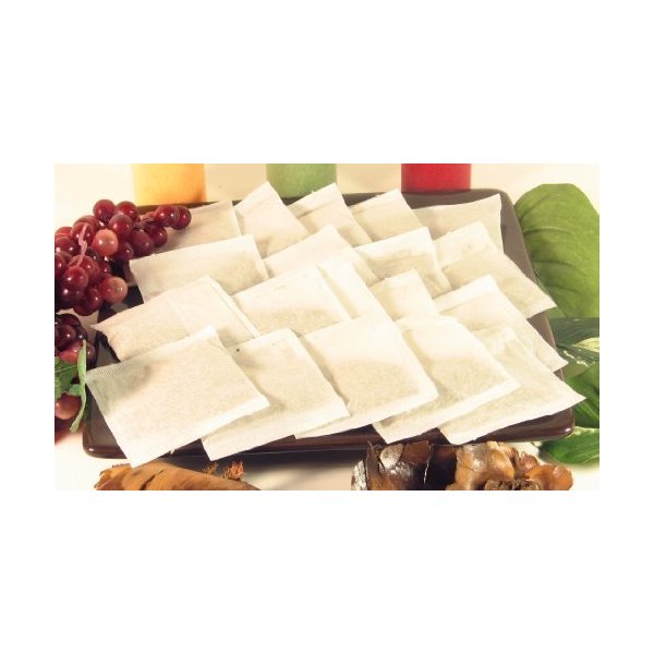 200 Empty Tea Bags 2”x 3” White Compostable, These Heat Sealable Tea Infuser for Loose Tea Herbs are Organic Disposable Tea Strainer Bags made of Wood (pulp) Fibers