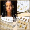 VENOFEN 232PCS Hair Jewelry for Braids Butterfly Braid Clips Silver Loc Jewelry Gold Dreadlock Beads Wooden Beads for Hair Metal Cuffs Rings Braids Accessories Hair Decoration for Women and Girls