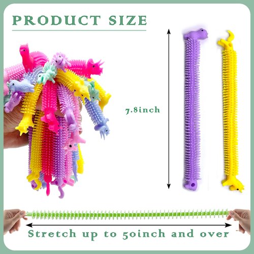 YZXODN 30 Pack Stretchy Strings Fidget Toys - Vibrant Sensory Toys Bulk for Kids and Adults Stress Relief - Anti-Anxiety Autism Toys - Perfect for Children's Day, Birthday Gifts, Party Favors