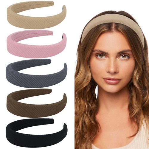 Ondder Padded Headbands: Fashion Puffy Turban for Women and Girls - Wide Sponge Headband Hair Accessory