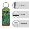 ENLACHIC Van Gogh Keychain Chapstick Holder Clip-on Lip Balm Holder Lipstick Holder Keychain for Women Girls,Van Gogh Irises