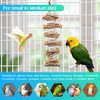 2-Pack Bird Toys with Straw and Bell, Parakeet Toys in Cage, Parrot Cage Accessories, Chewing Toys for Budgies Cockatiels Lovebirds Canaries Conures Quaker Finches Parrotlets Small to Medium Birds