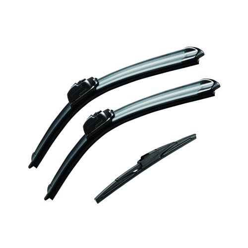 MOTIUM Premium All-Season Windshield Wiper Blades for Jeep Cherokee 2014-2023,Ford Transit Connect 2010-2013, Mitsubishi Lancer 2008-2017, 2 front and 1 rear (pack of 3)