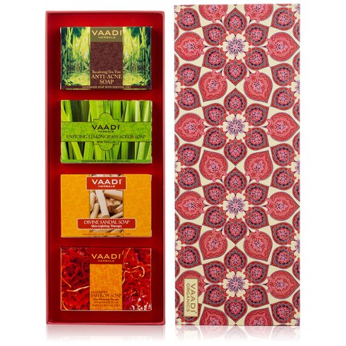 Vaadi Herbals Royal Indian Herb Collection Premium Herbal Handmade Soap Gift Box