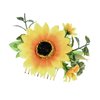 June Bloomy Women Sunflower Hair Comb Wedding Bridal Side Comb Hair Pin BOHO Daisy Headpiece (Metal Comb Sunflower)
