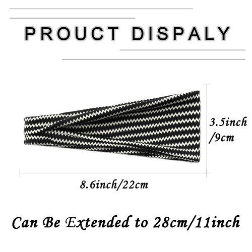 STGDAK Boho Headbands For Women Non Slip Fashion Wide Hair Band Turban Head Bands Yoga Workout Running Elastic Headband Stylish Wrap Headbands Hair Accessories for Teen Girls 6 Pack