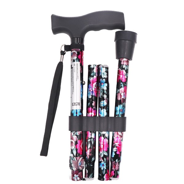 PEPE - Folding Canes for Women Adjustable, Fancy Walking Canes for Seniors Balance, Folding Walking Stick for Women Lightweight, Floral Foldable Cane