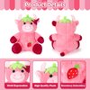 HyDren Strawberry Cow Plush Stuffed Animal 9.8" Soft Pink Cow Plush Animal Toy for Boys Girls Kids Toddlers Christmas Birthday Gifts Home Decorations