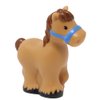 Fisher-Price Replacement Part for Collectible Little People Barnyard Farm Dollhouse Playset CBG45 - Replacement Brown Horse with Brown Mane and Tail Figure Wearing a Blue Halter