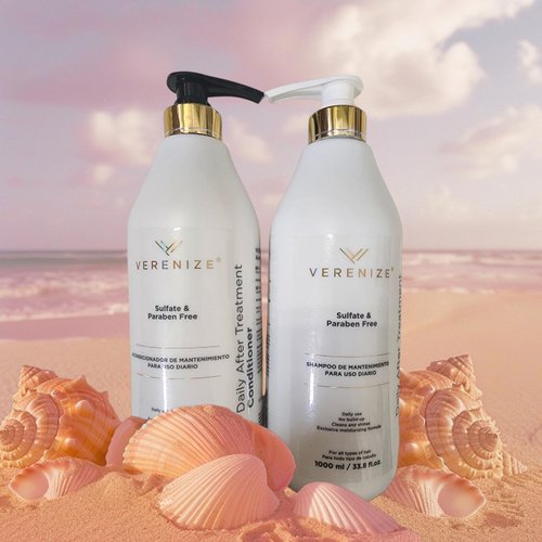 Verenize Sulfate free Shampoo and Conditioner (Set), 1.06 Pound (Pack of 2), White