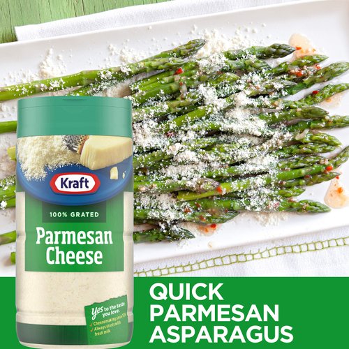 Kraft 100% Grated Parmesan Cheese Shaker (8 oz Bottle), Set of 2