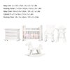 1:12 Dollhouse Baby Furniture Model Set Miniature Baby Crib Rocking Horse Chair Cabinet Decoration Accessories