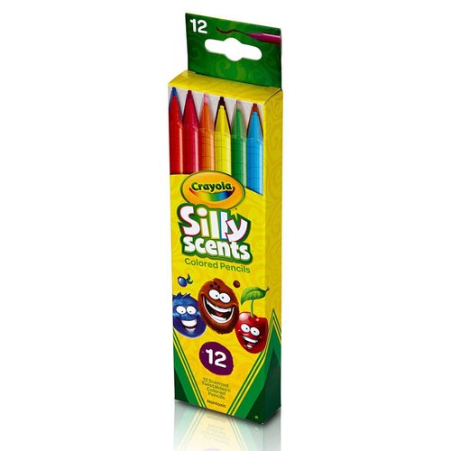 Crayola Silly Scents Twistables Colored Pencils, 12 count, Scented Art Tools, Assorted Colors, School Supplies