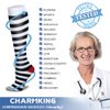 CHARMKING Compression Socks for Women & Men (8 Pairs) 15-20 mmHg Graduated Copper Support Socks are Best for Pregnant, Nurses - Boost Performance, Circulation, Knee High & Wide Calf (L/XL, Multi 13)