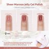 GAOY Icy Jelly Gel Nail Polish Set of 6 Colors Including Red Pink Nude Gel Polish Kit UV LED Soak Off Polish Home DIY Manicure Nail Salon Varnish