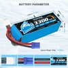 Yowoo 6S RC Lipo Battery 3300mAh 150C 22.2v Graphene Batteries with EC5 Plug for Align Trex 500-550 Goblin 500 Goblin 630 Gaui Helicopter RC Car Boat Truck Heli Airplane Quadcopter