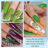 beautilux Hema-Free Green Gel Nail Polish Set- 6 Pcs Emerald Green Dark Green Gel Polish Color Soak Off LED Gel Nail Manicure for Women Girls