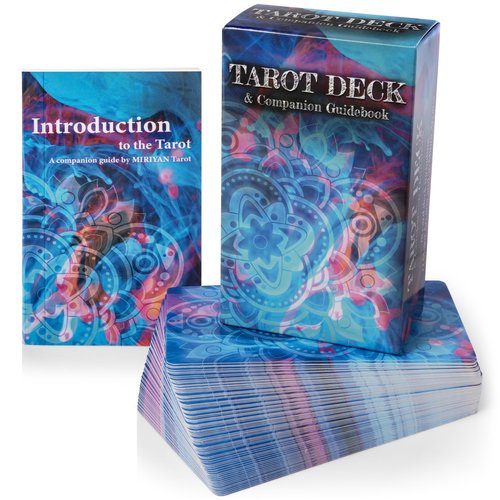 Original Tarot Deck & Book | Color Burst Tarot Cards Set with Guide Book for Beginners | Classic Tarot Card Deck Set for Spiritual Guidance