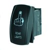 STVMotorsports Laser Backlit Green Rocker Switch Finger Rear Lights 20A 12V On/Off LED Light