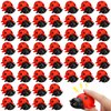 Syhood 50 Pcs Squeak Mini Ladybug Toys Fake Shower Animal Bath Toys Pool Rubber Animals Floating Bathtub Toys Realistic Small Ladybugs Figurine Model for Summer Birthday Party Favors Decoration