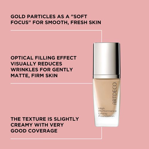 ARTDECO High Performance Lifting Foundation - reflecting sand N°2 - reduces wrinkles for firmer skin & soft matte finish - vegan makeup - Liquid foundation with hyaluron - 1.05 Fl Oz