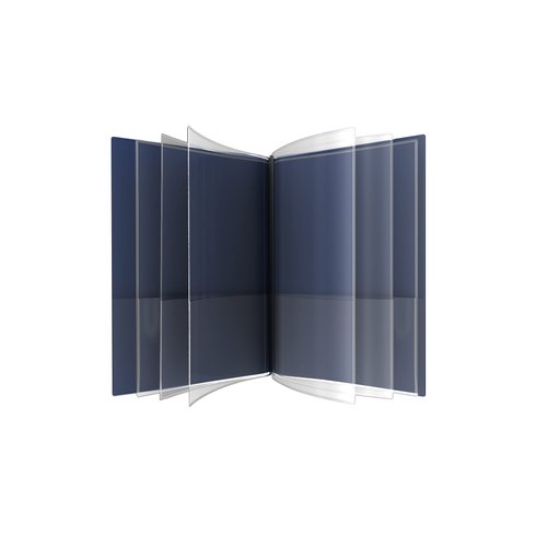 Nicky's® Multi Pocket Organizer, 10 or 14 Page Folder, Waterproof, Patented Tear-Resistant, Flexible Plastic, Proudly Made in USA, Binder Substitute. (14-in-1 Navy Blue)