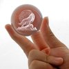 60mm 3D Howling Wolf Crystal Ball with Stand for Wolf Lovers - 3D Laser Moon Wolf Figurine Glass Sphere Ball Table Decor Crystal Paperweight Craft