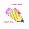 Pencil Hair Claw Clips Back To School Hair Clips for Thick Thin Hair Cute Strong Hold Claw Clips Teacher Appreciation Hair Jaw Barrettes for First Day of School Students Hair Accessories(Yellow)