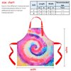 Fiodrimy Kids Apron, Kids Art Apron Girls Boys Painting Apron with Pockets Adjustable for Cooking Baking Gardening School Kitchen Tie Dye