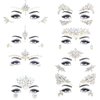 Noctilucent Face Gems Luminous makeup Temporary Tattoo Stickers Acrylic Crystal Glitter Stickers Face Jewels Rainbow Tears Rhinestone for Party, Rave Festival, Dress-up of ZLXIN(8 Pcs A Set)