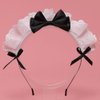 Black Women Girls Lolita Headband Lace Bow Hair Band Maid Anime Cosplay Headwear Ribbon Bowknot Women's Fashion Headbands Cute Hair Band Party Hair Accessories