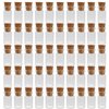 Mini Tiny Clear Glass Jars Bottles with Cork Stoppers for Arts & Crafts, Projects, Decoration, Party Favors - Size: 18mm x 10mm Diameter (50 Pack)