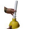 NewFerU Small Plunger Pump Liquid Plumber Clog Remover Cleaner Unclogger Tool for Toilet,Kitchen Sink Drain,Bathroom Shower Tub With Portable 4 Inch Cup and 9 Inch Handle (Yellow)