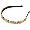 Aileam Headband Diamond Hair Band Baroque Gold Hair Hoop Fashion Metal Hair Accessories for Women and Girls
