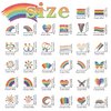 Fssqii 32 Sheets Rainbow Temporary Tattoos Butterfly/Flower/Heart Tattoos Pride Festivals Waterproof Rainbow Flag Face Body Arm Paint Tattoo Sticker for Women Men Child Celebrations Tattoo Stickers