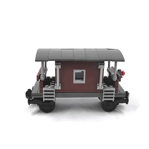 General Jim's MOC Retro Carriage Building Blocks City Train Track DIY Scene 90 Piece Modular Building Blocks Caboose Train - Toys for Teens and Adults