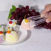 10 Pcs Plastic Buffet Serving Tongs, Clear Kitchen Tongs Mini Serving Utensil Tongs for Food Ice Salad Buffet Barbecue Cookies, 6.3 Inches