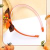 Thanksgiving Headband Cute Turkey Hairband for Girls Kids Funny Turkey Orange Bow Hair Hoop for Women Thanksgiving Day Costume Party Hair Decoration Festival Headdress Accessories 1PCS