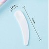 DNHCLL 100PCS Disposable Mini Curved Cosmetic Spatula Scoop Makeup Mask Spatula Plastic Spoon,Small Makeup Scoop for Mixing and Sampling.